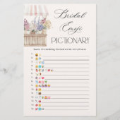 Papier Off the market Bridal shower Emoji pictionary game (Devant)