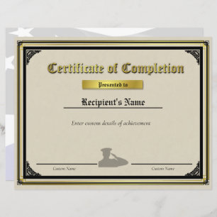 Papier Officier Personnalisé Saluer Le Certificat De Lign