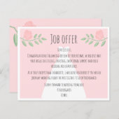 Papier Offre d'emploi pour femme de ménage de couleur ros (Devant / Derrière)