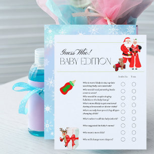 Papier Oh Baby Père Noël & Mme Claus Baby shower Jeu