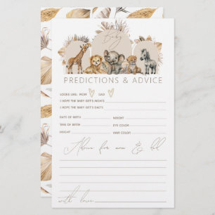 Papier Oh Baby Safari Animaux Boho jeu de Baby shower