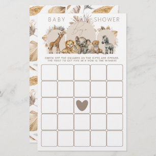 Papier Oh Baby Safari Animaux Boho jeu de Baby shower