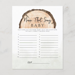 Papier Oh Baby Woodland Nom Rustique Ce Jeu De Chanson