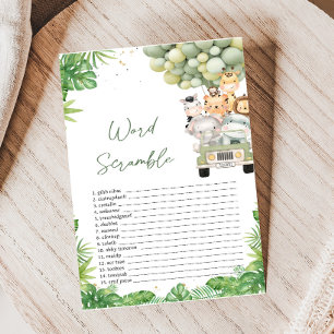 Papier Oh Boy Jungle Safari Jeu de Mots Mêlés de Douche