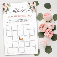 Oh Deer Baby shower Bingo Jeux de douche