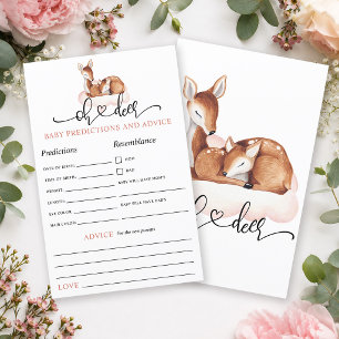 Papier Oh Deer Pink Cloud Baby Prédictions jeu de conseil