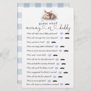 Papier Oh Deer Woodland Winter Baby Show "Devinez qui" Je