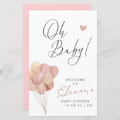 Papier Oh, les filles d'invitation (Devant / Derrière)