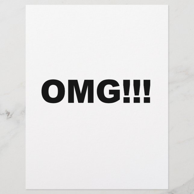 Papier Oh mon Dieu ! ! ! (Devant)