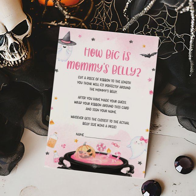 Papier Oh Sheet Halloween Quelle est la taille Mommys Bel (Pink Oh Sheet Baby Shower How Big is Mommys Belly Game)