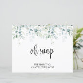 Papier Oh Snap Instagram # Sign - Mariage Eucalyptus (Debout devant)