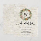 Papier Oh What Fun Wreath Budget Fête Invitation (Devant / Derrière)