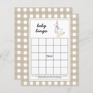 Papier Oie bête - Baby shower jeu de bingo
