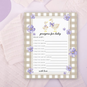 Papier Oie mignonne - Jeu de fête   prières pour bébé
