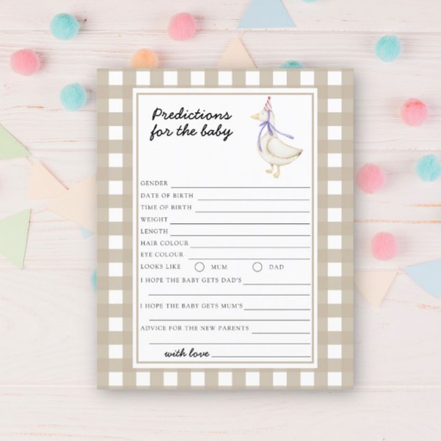 Papier Oie - prédictions et conseils pour bébé (Créateur téléchargé)
