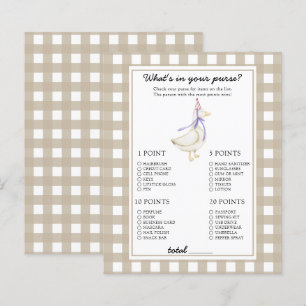 Papier Oie - Qu'y a-t-il dans votre jeu de baby shower à