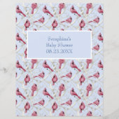 Papier Oiseaux D'Hiver Prédictions Et Conseils Baby showe (Dos)