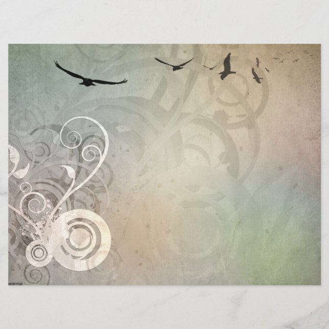 Papier Oiseaux En Vol (Devant)