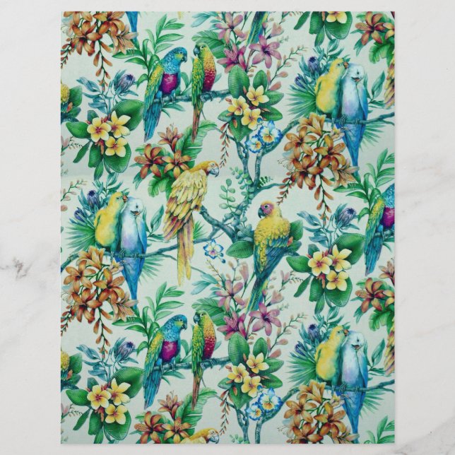 Papier Oiseaux vintage de l'été (Devant)