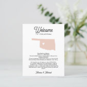 Papier OKLAHOMA Bienvenue Lettre & Itinéraire N'IMPORTE Q (Debout devant)