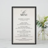 Papier Old Money Modern Formal Black Luxury Chic Wedding (Debout devant)
