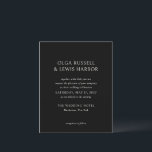 Papier Olga Black Modern Faire-part de mariage<br><div class="desc">Invitations de mariage modernes avec un design propre et simple avec des polices audacieuses.</div>
