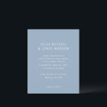 Papier Olga Dusty Blue Faire-part de mariage moderne<br><div class="desc">Invitations de mariage modernes avec un design propre et simple avec des polices audacieuses.</div>