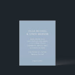 Papier Olga Dusty Blue Faire-part de mariage moderne<br><div class="desc">Invitations de mariage modernes avec un design propre et simple avec des polices audacieuses.</div>