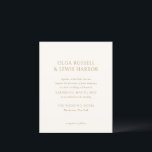 Papier Olga ivoire et or Faire-part de mariage moderne<br><div class="desc">Invitations de mariage modernes avec un design propre et simple avec des polices audacieuses.</div>