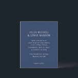 Papier Olga Navy et Cream Faire-part de mariage moderne<br><div class="desc">Invitations de mariage modernes avec un design propre et simple avec des polices audacieuses.</div>