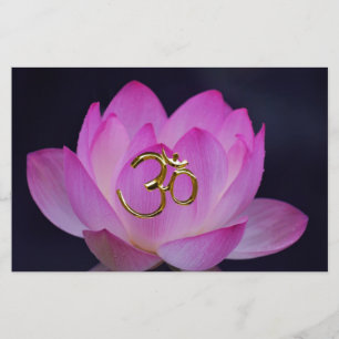 Papier OM et fleur de lotus