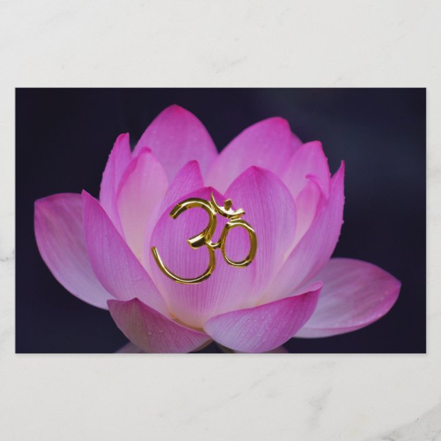 Papier OM et fleur de lotus (Devant)