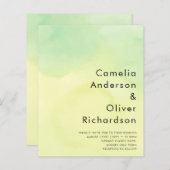 Papier OMBRE All-in-1 Budget Lemon Lime Wedding Invite (Devant / Derrière)