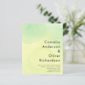 Papier OMBRE All-in-1 Budget Lemon Lime Wedding Invite (Debout devant)