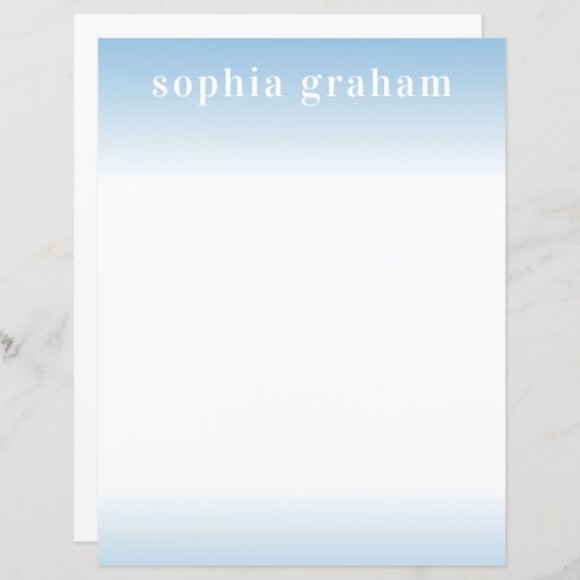 Papier Ombre bleu et blanc (Devant / Derrière)