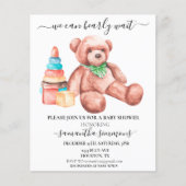 Papier On Peut Attendre Baby shower Teddy Bear (Devant)
