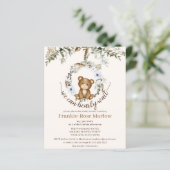 Papier On Peut Attendre ! Invitation au Baby shower budgé (Debout devant)