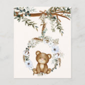 Papier On Peut Attendre ! Invitation au Baby shower budgé (Dos)