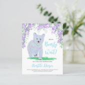 Papier On Peut Attendre L'Ours Bleu Floral Boisé (Debout devant)