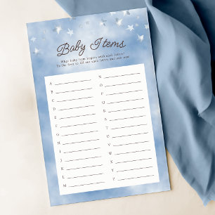Papier On Peut Attendre Pastel Blue Baby Items Jeu