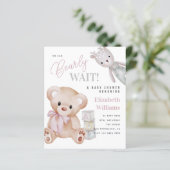 Papier On Peut Attendre Teddy Bear Baby shower (Debout devant)