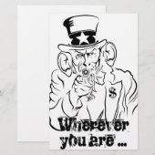 Papier Oncle Sam (Devant / Derrière)