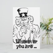 Papier Oncle Sam (Debout devant)