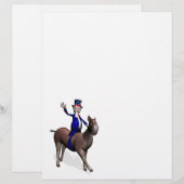 Papier Oncle Sam Riding On Donkey (Devant / Derrière)