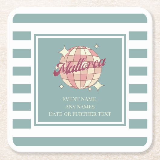 Papier onderzetter Mallorca Spanje fiesta evenemen (Voorkant)