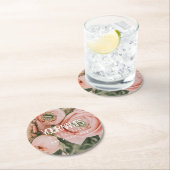 PAPIER ONDERZETTER VISITEKAARTJE : PEONIES (Insitu)