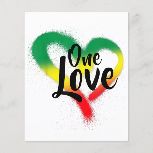 Papier One Love One Heart Reggae Vibes (Dos)