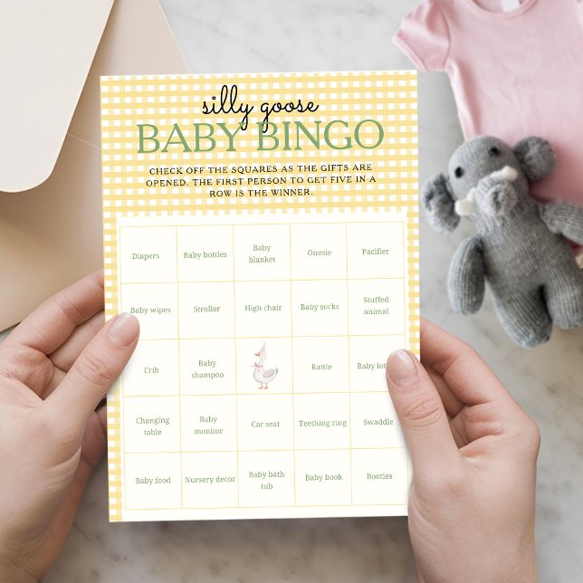Papier One Silly Goose Baby Bingo Activity Sheet (Silly Goose Baby Bingo)
