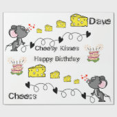 Papier op kaasmakerij Kisses Happy Birthday (Vlak)