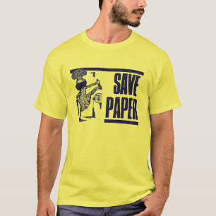 Papier opslaan t-shirt